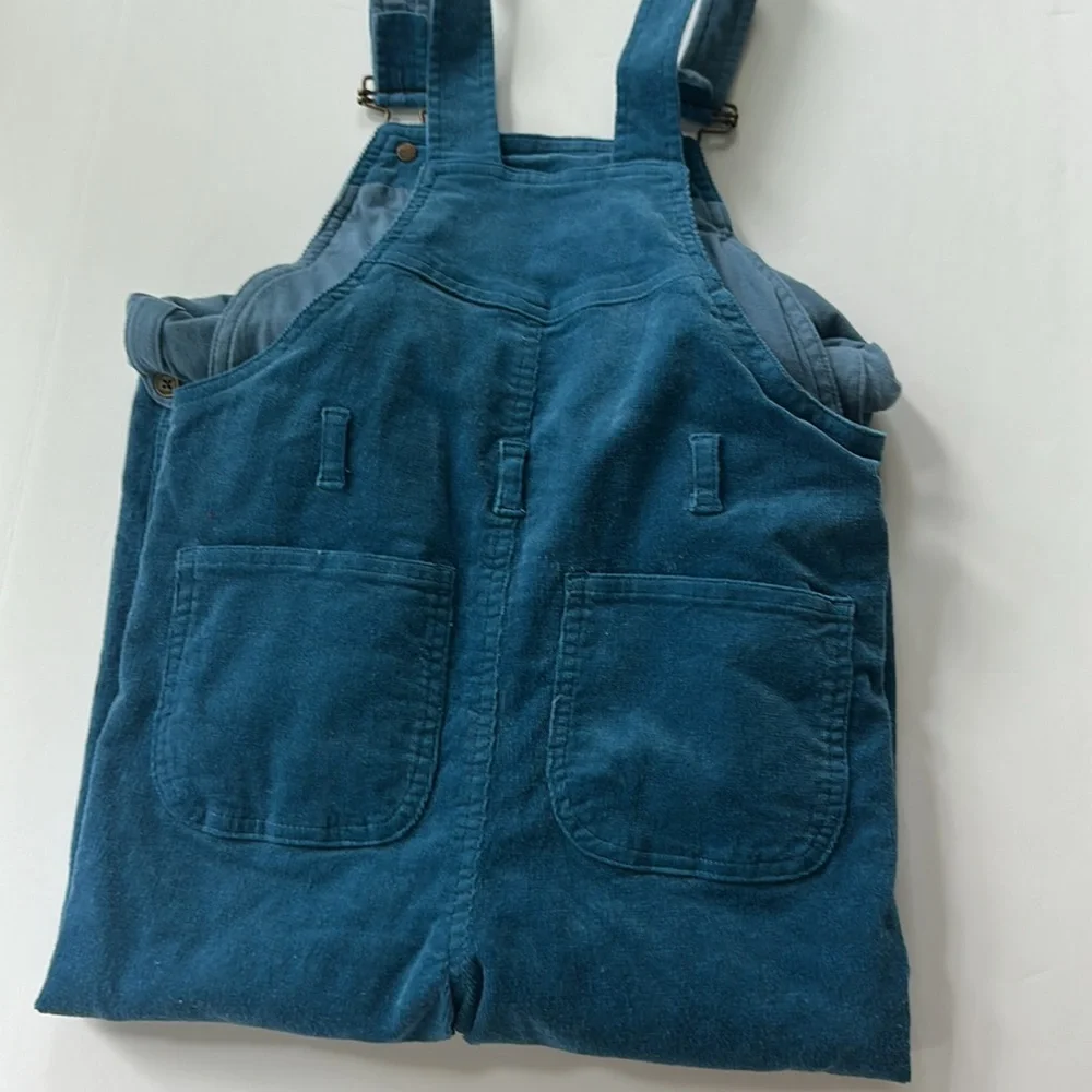 Kids Teal Corduroy Overalls Jumpsuit